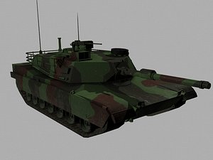 M1A1 Abrams US Army MBT Game Ready Model
