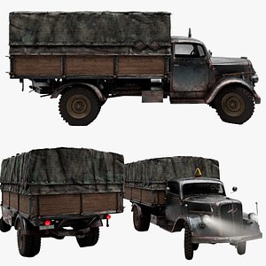 3D model opel truck German World War 2