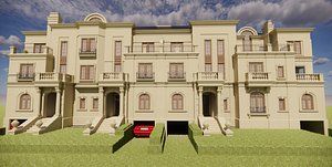 3D Luxury house modern classic exterior design -A14 model