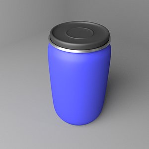 barrel plastic 1 liter 3D