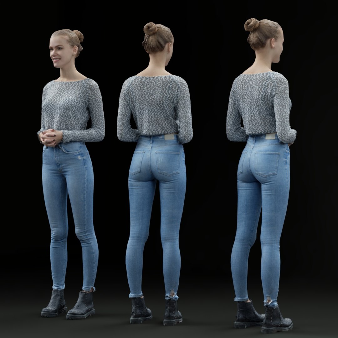 Girl rendered human 3D model - TurboSquid 1245940