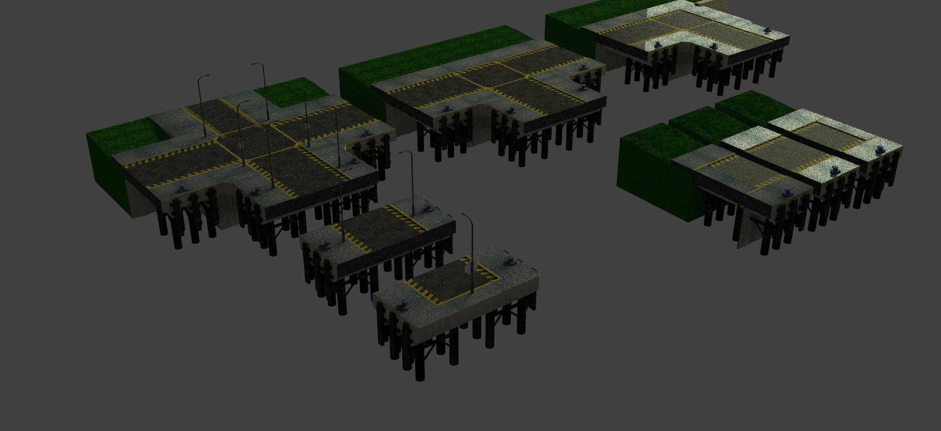 3d Model Basic Harbour Set