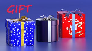 3D Winter Gift Box Pack