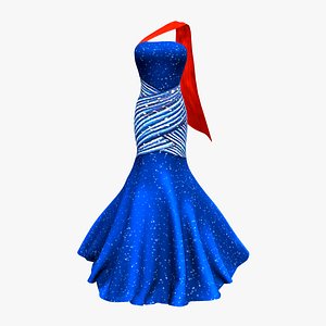 Superhero Mermaid Gown 3D