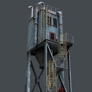 Industrial Hopper Structure Weathered