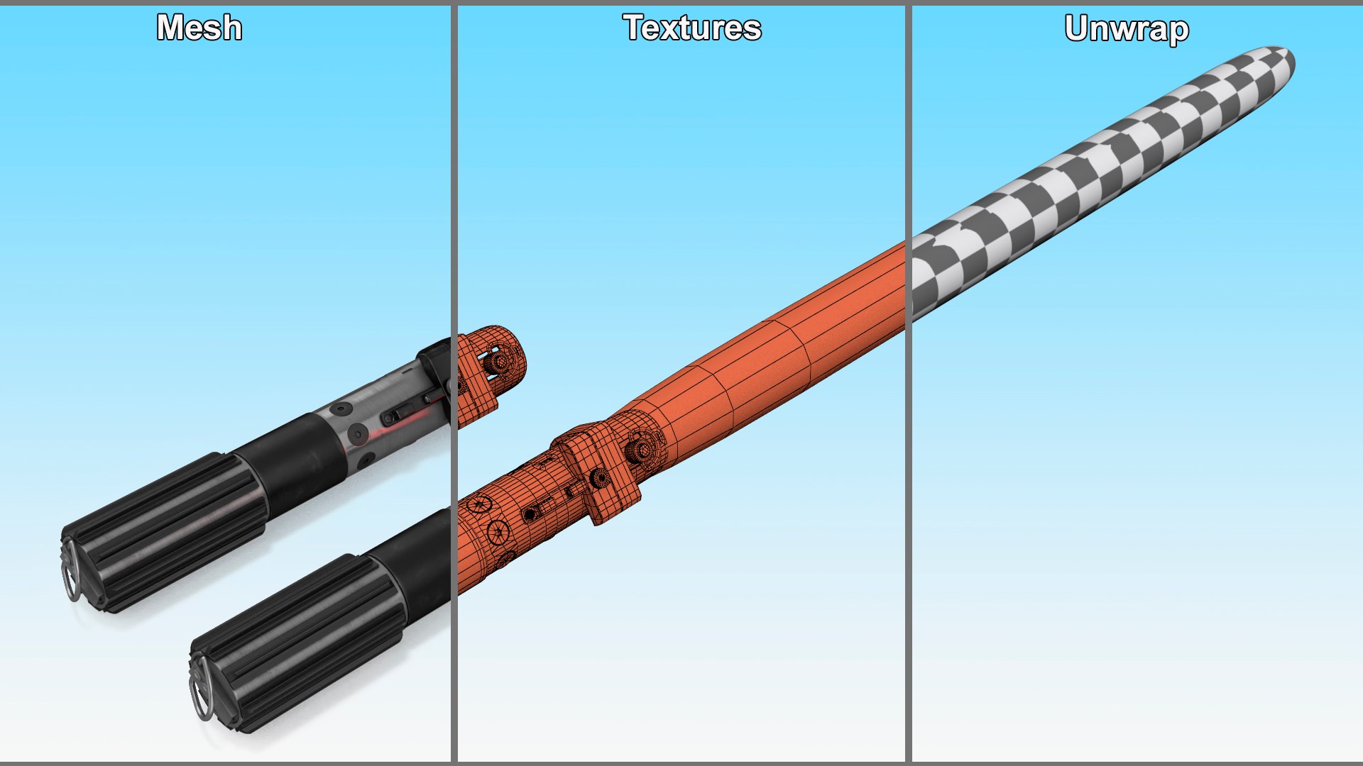 Darth Vader Energy Swords Set 3D Model - TurboSquid 2246760