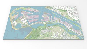 The Port of Rotterdam South Holland Netherlands 3D model