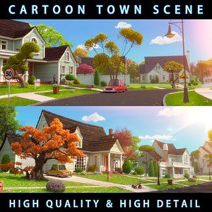 3D Cartoon Town