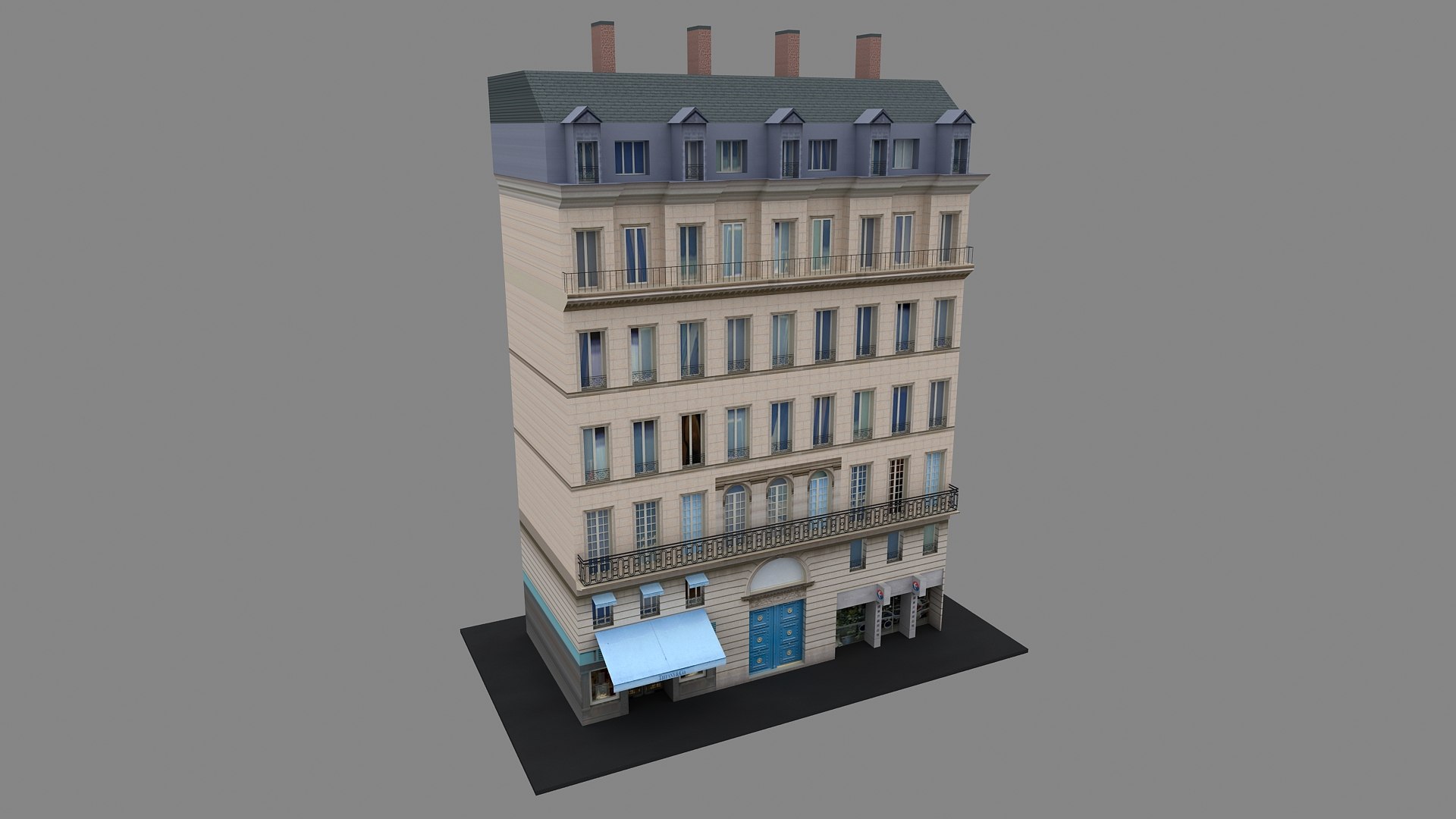 Typical  Paris Apartment Building 13 model https://p.turbosquid.com/ts-thumb/Dl/Eh3kbm/Cl/parisbuilding_010000/jpg/1629910584/1920x1080/fit_q87/f14251baa9cccb50641f01d335cf9a64d231a03b/parisbuilding_010000.jpg