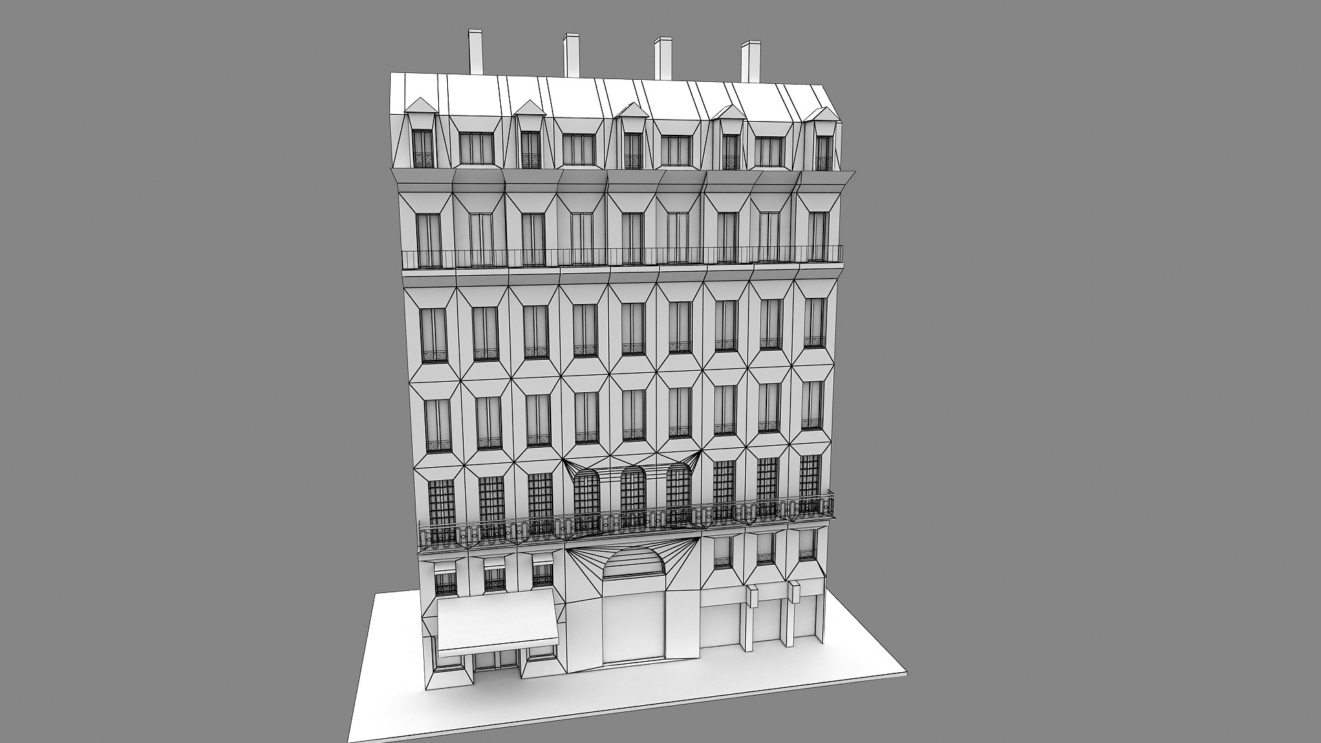 Typical  Paris Apartment Building 13 model https://p.turbosquid.com/ts-thumb/Dl/Eh3kbm/HK/wire_000003/jpg/1629910587/1920x1080/fit_q87/79d86f6d29c657656994a5c1632d325a9b303ef1/wire_000003.jpg