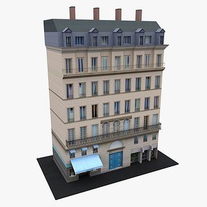Typical  Paris Apartment Building 13 model