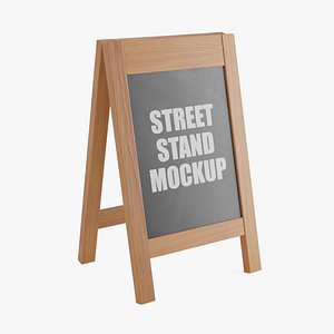 3D wooden street stand