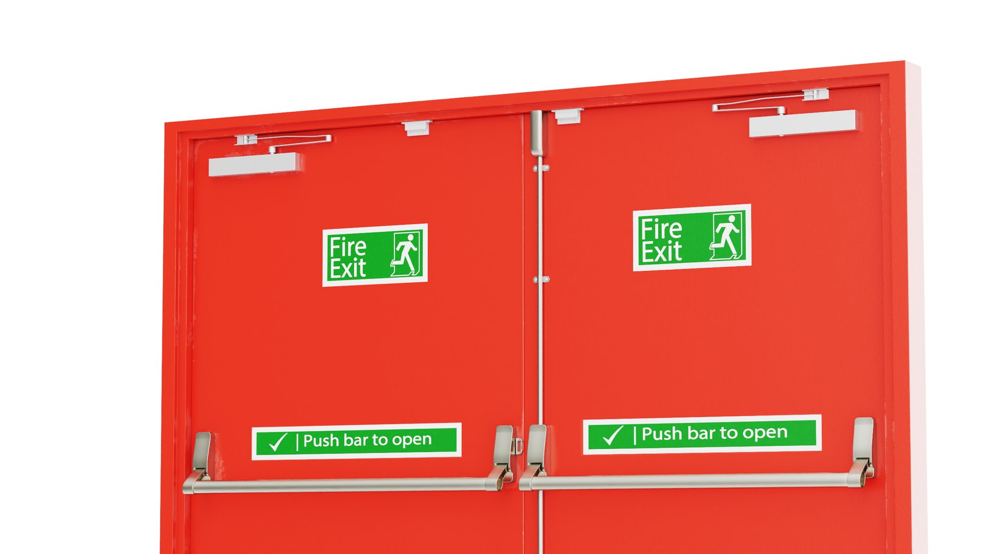 Fire Resistant Doors Red 3D Model TurboSquid 2054528