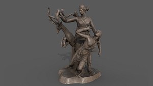 3D Statue of Artemis and Iphigeneia model