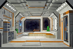 Sci Fi Interior - Scifi Bedroom Living Cell Pod 1