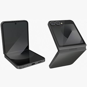 Samsung Galaxy Z Flip 6 Black Animated 3D model