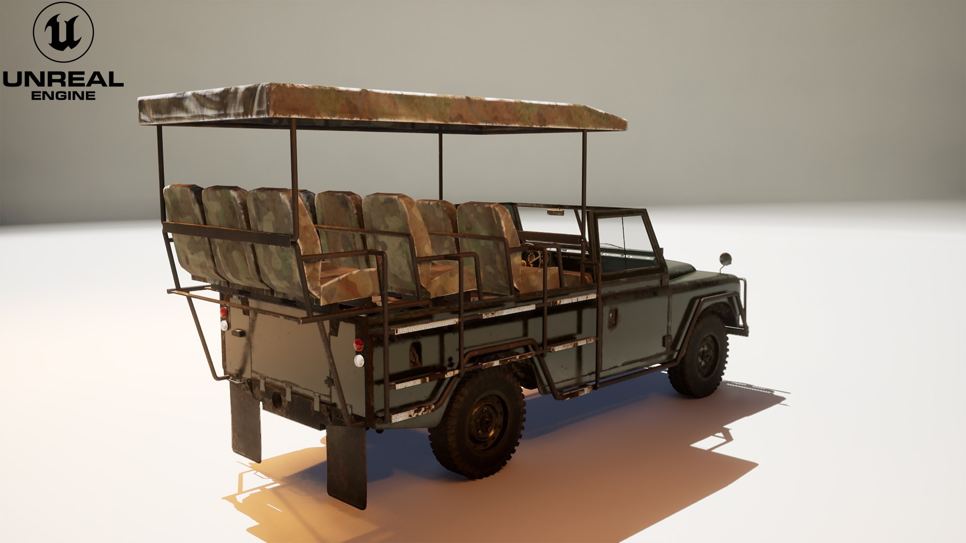 Classic Safari Tour Vehicle 4x4 - PBR Worn Low 3D https://p.turbosquid.com/ts-thumb/Dl/T0XqnE/Mm/ue2/jpg/1786810532/1920x1080/fit_q87/b71c426ba0745f373bfc40a25a946d81aea358c7/ue2.jpg