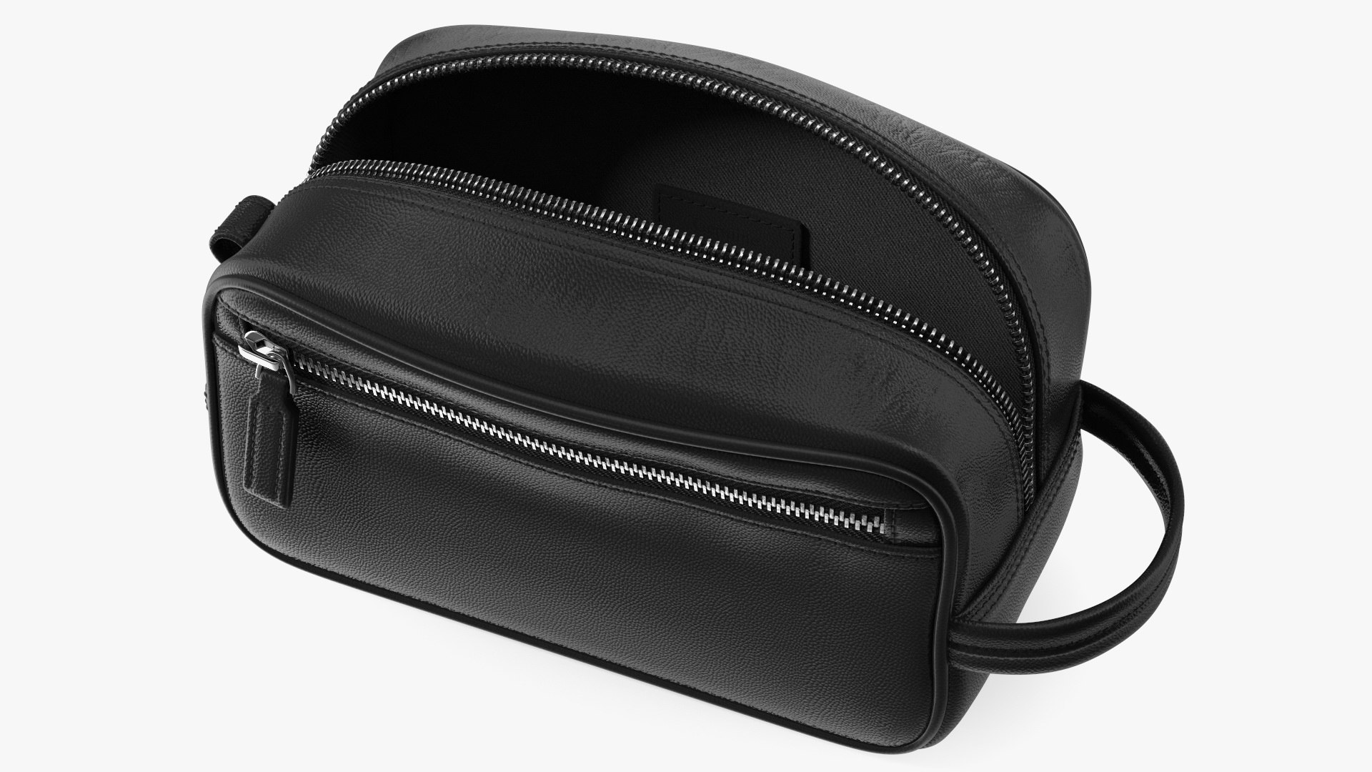 Leather Cosmetic Bag Open 3D model preview