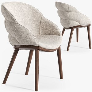 Cattelan Italia Camilla wood armchair 3D model