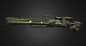futuristic sniper rifle 3D model