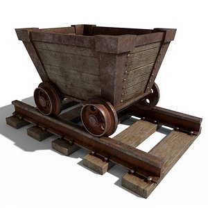 Cartoon Mine Cart