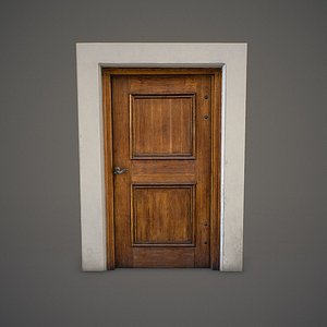 wooden door 3d x