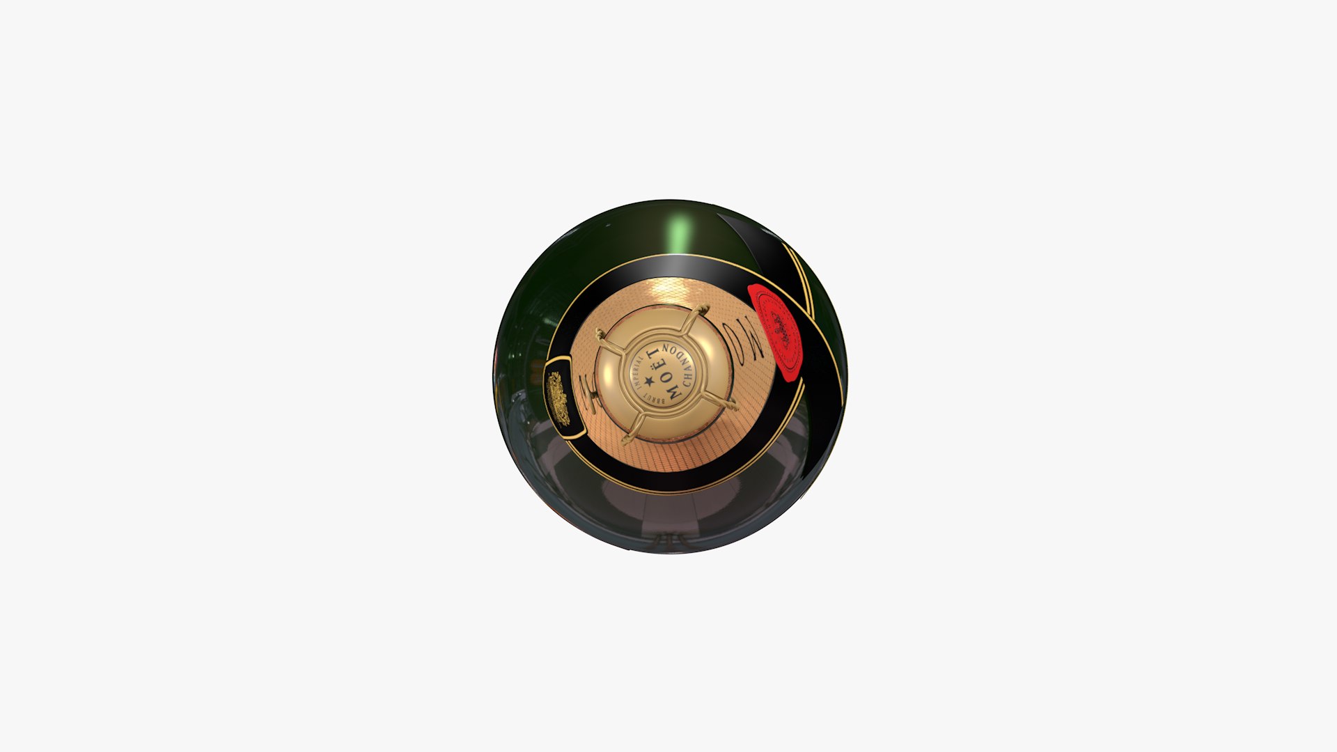 3D Champagne Bottle - Moet Model - TurboSquid 1471259