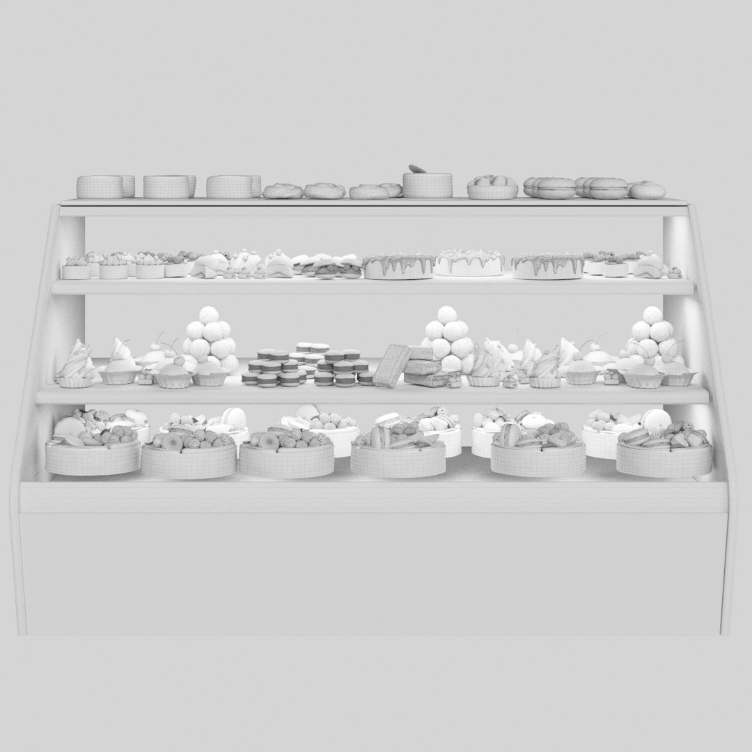 3D Showcase With Sweets And Desserts 2 - TurboSquid 1784559