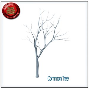 common tree stl printable 3d obj