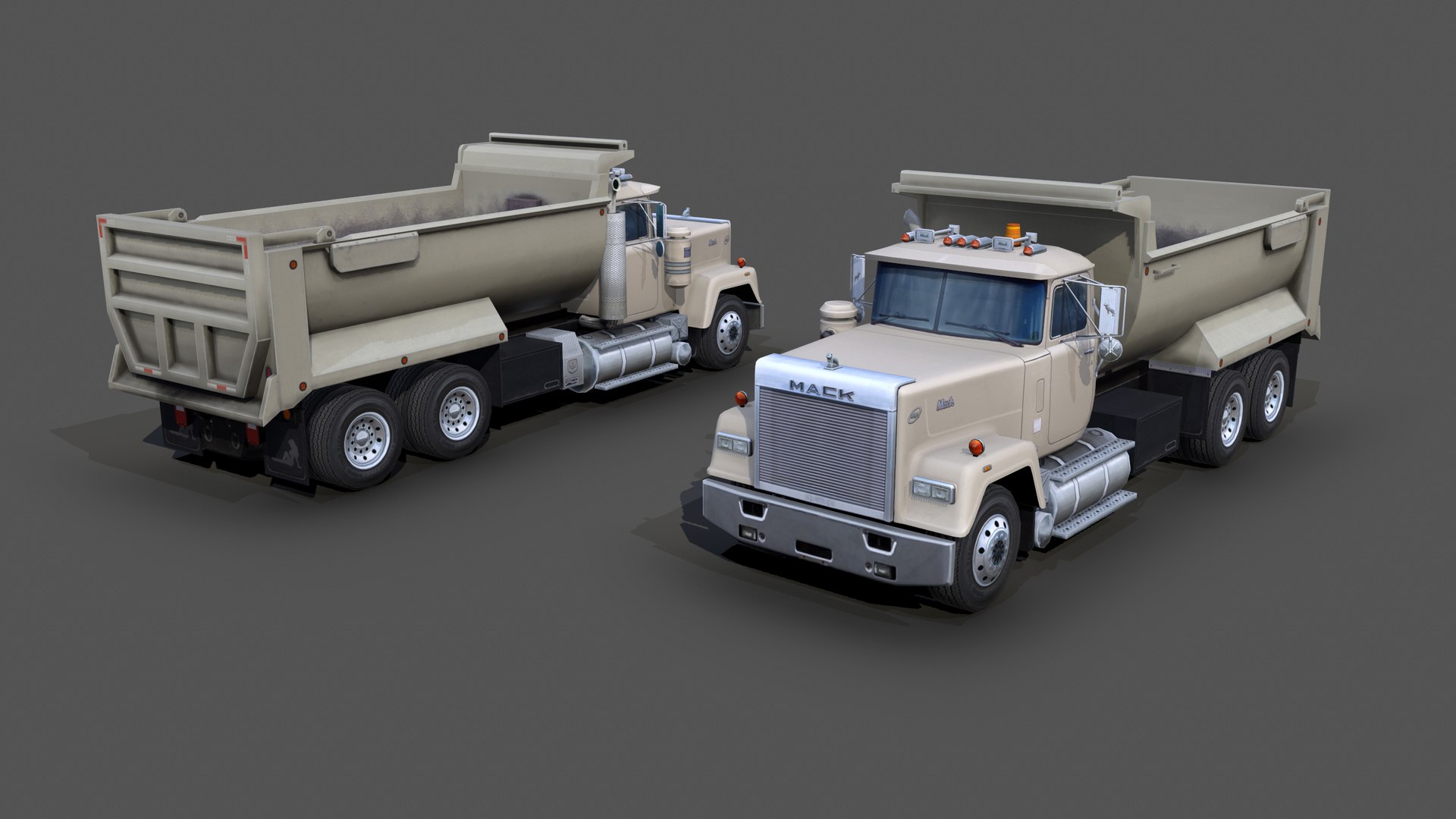 3D Mack RW600 Superliner Dump truck s08 1988 - TurboSquid 1868570