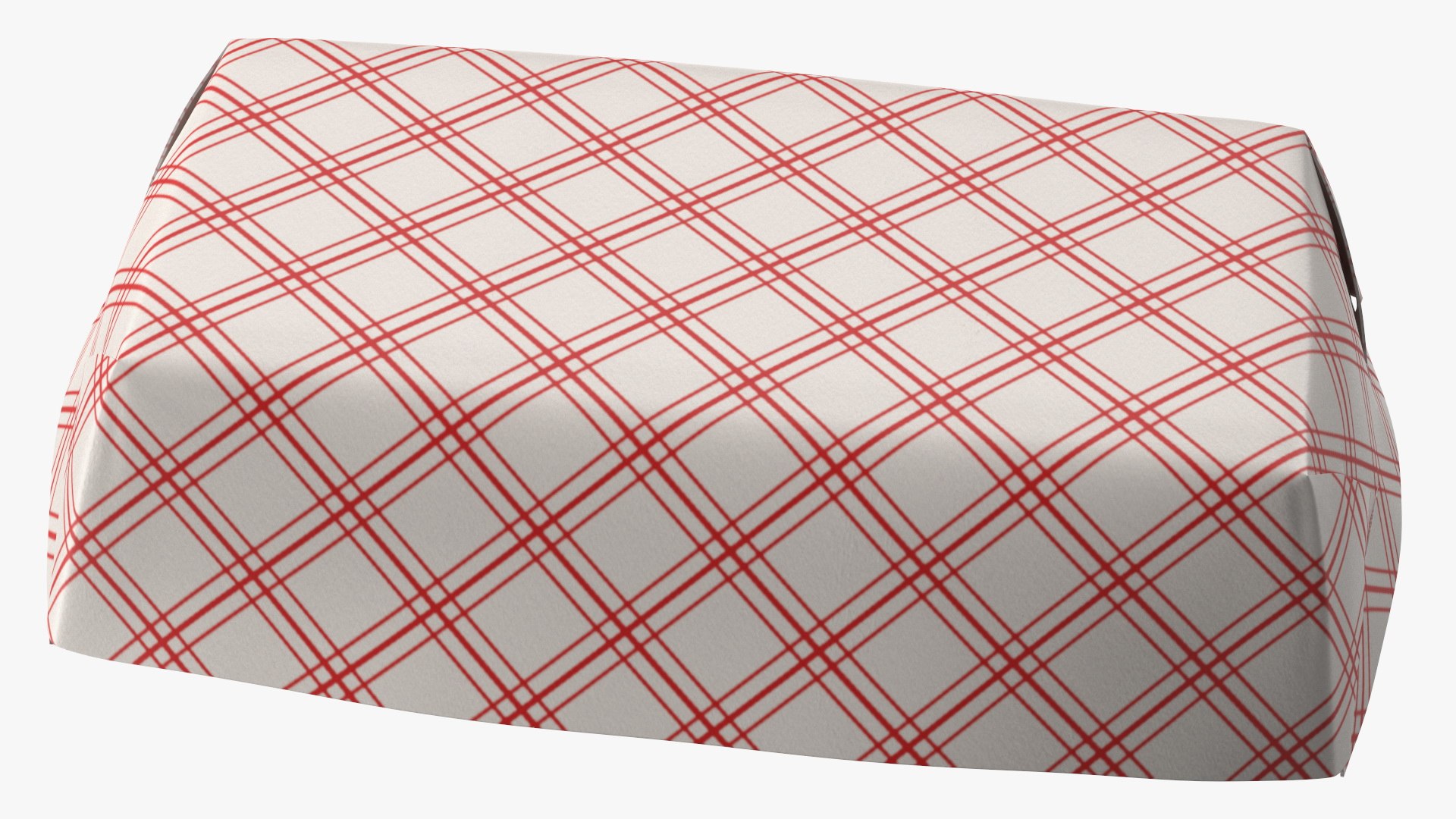 3D Paper Food Boat Red Checker - TurboSquid 1813313