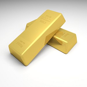 gold bar 3D model