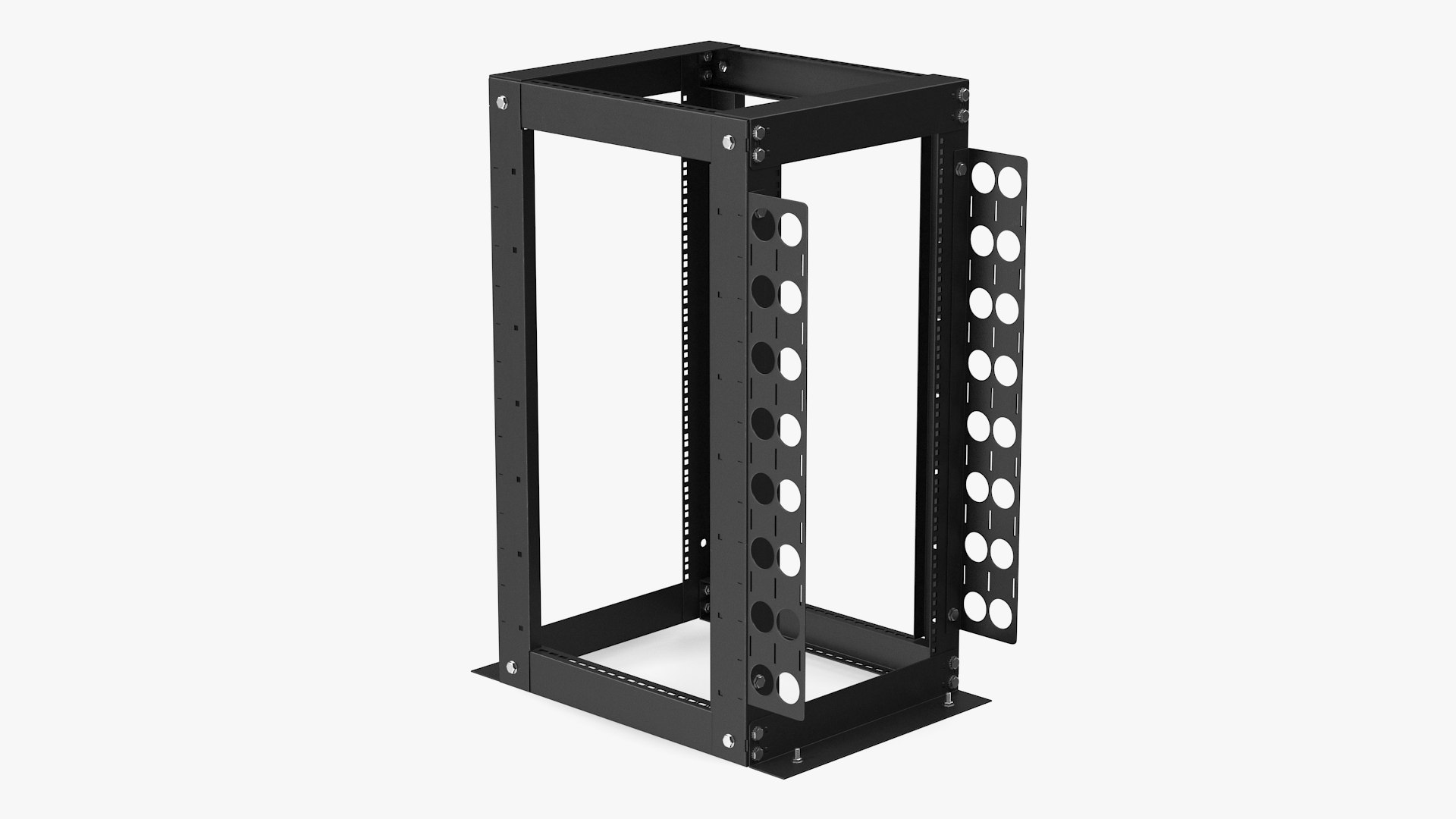 Open Frame Server Rack 24U Empty 3D model preview