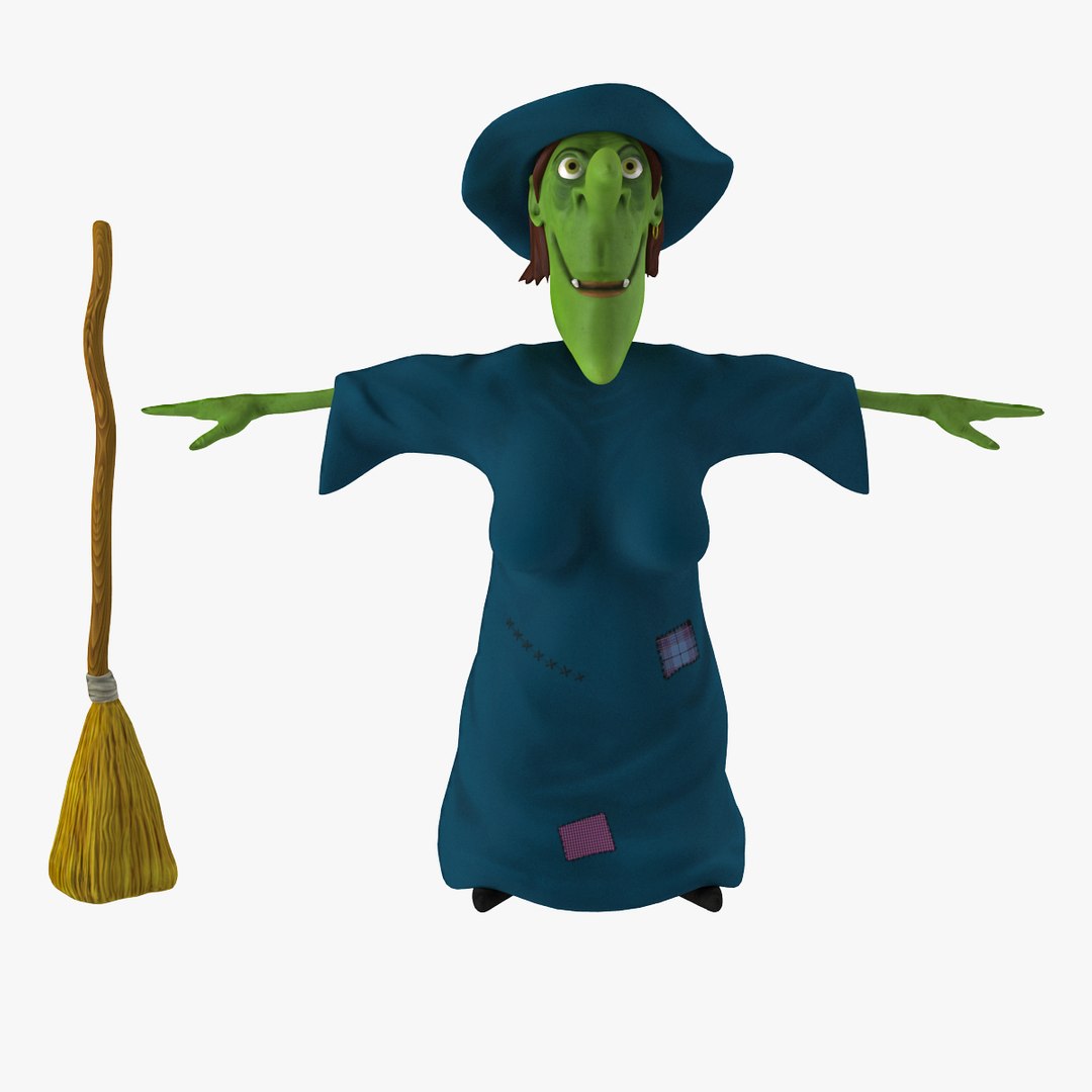 cartoon witch 3d 3ds