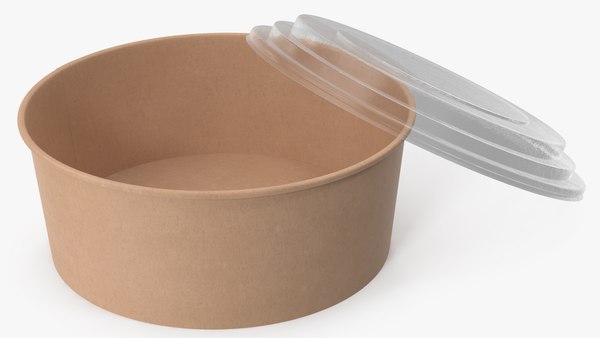 Kraft paper food bowl model - TurboSquid 1692754