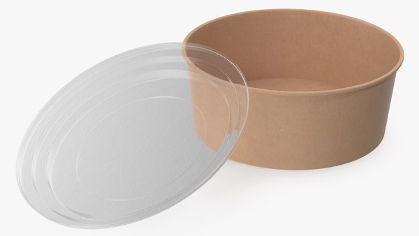 Kraft paper food bowl model - TurboSquid 1692754