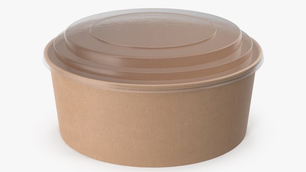 Kraft paper food bowl model - TurboSquid 1692754
