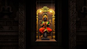 3D model mariamman temple interior