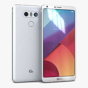 lg g6 mystic white 3D model