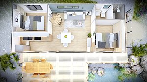 house container modern 3D model