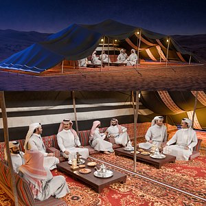 Arab Majlis Tent with People 3D Model