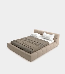 Modern leather bed