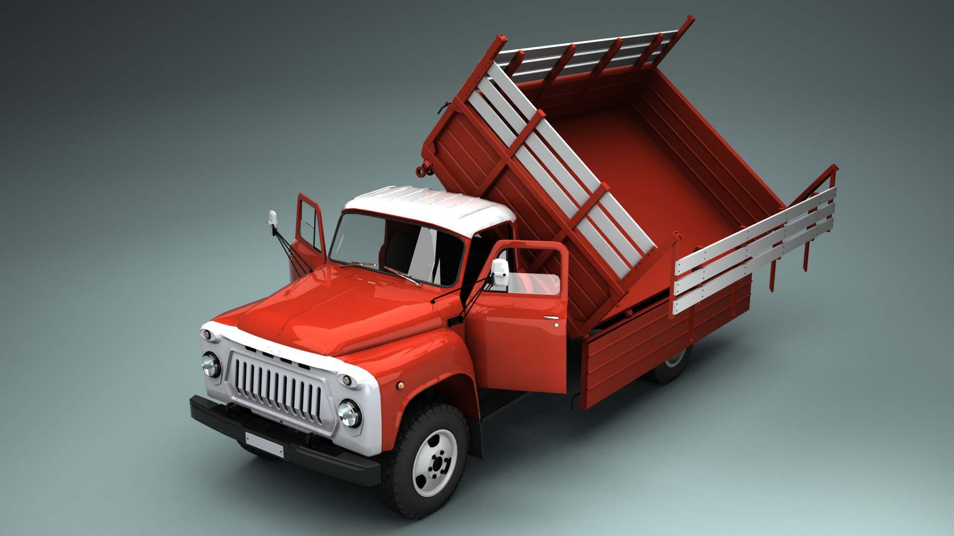 3d Model Soviet Truck Gaz 53