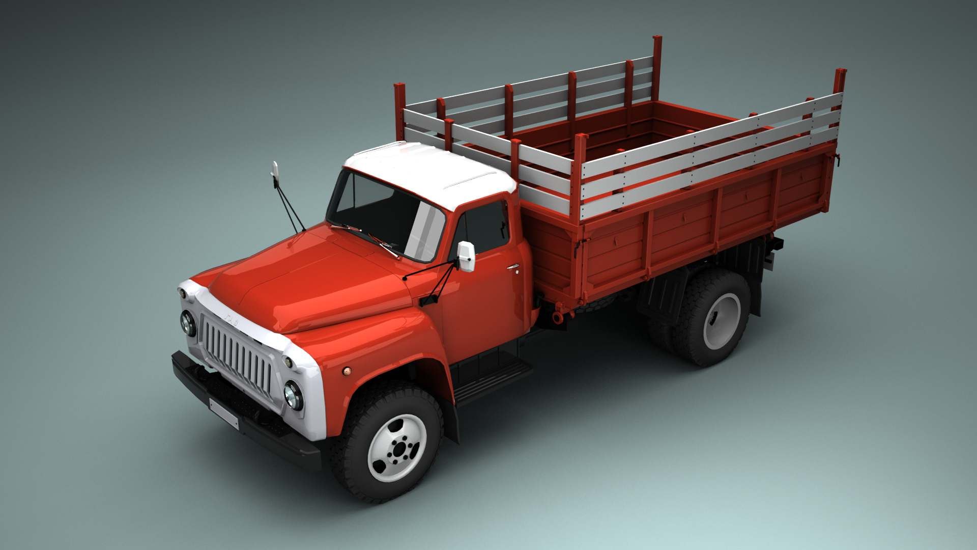 3d Model Soviet Truck Gaz 53