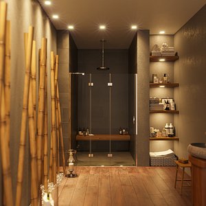 3D bathroom design model