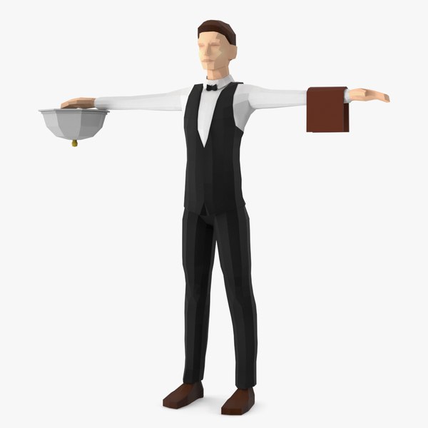 3D Low Poly Waiter