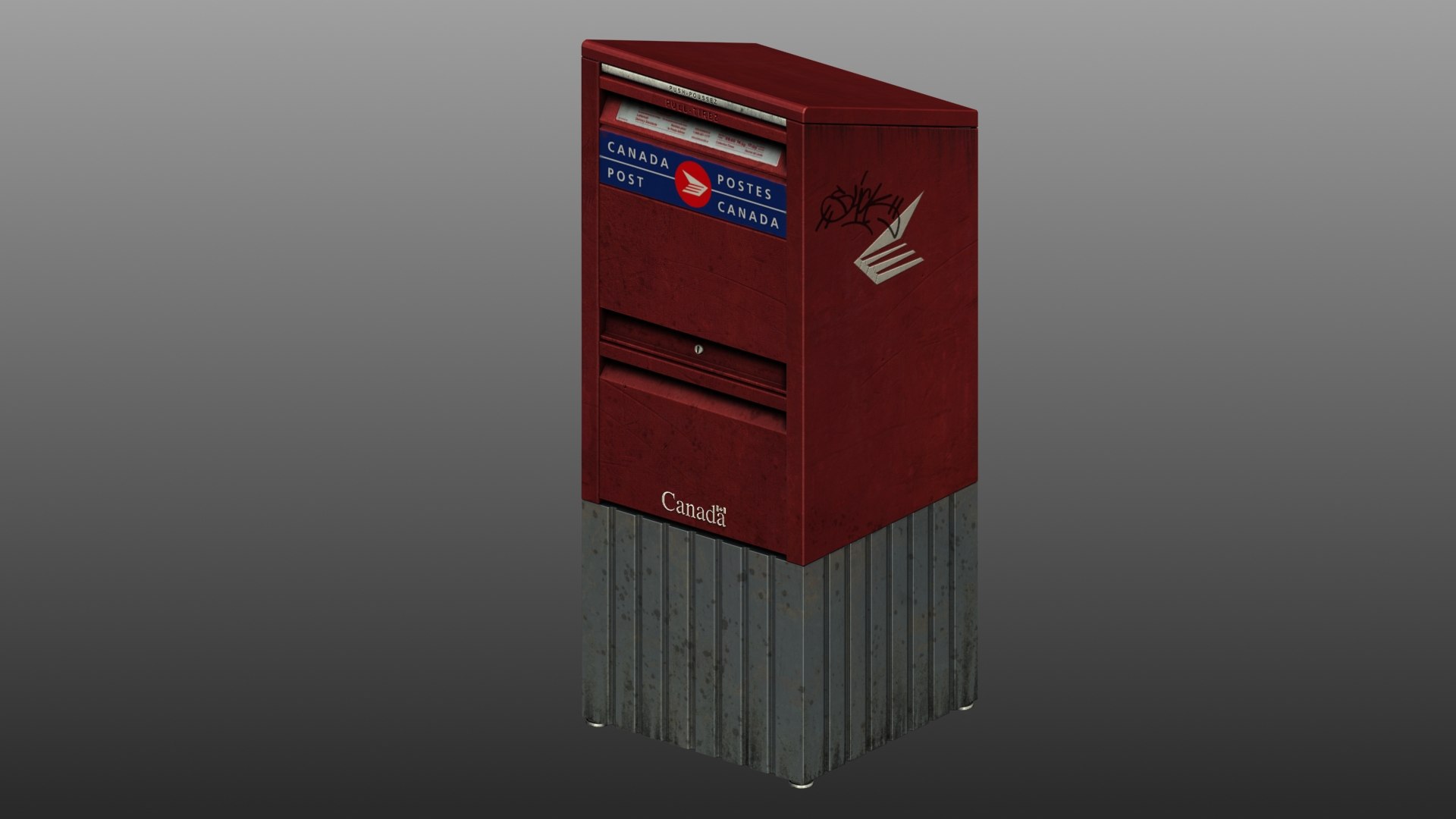 Canada Post Mailbox 3d Model