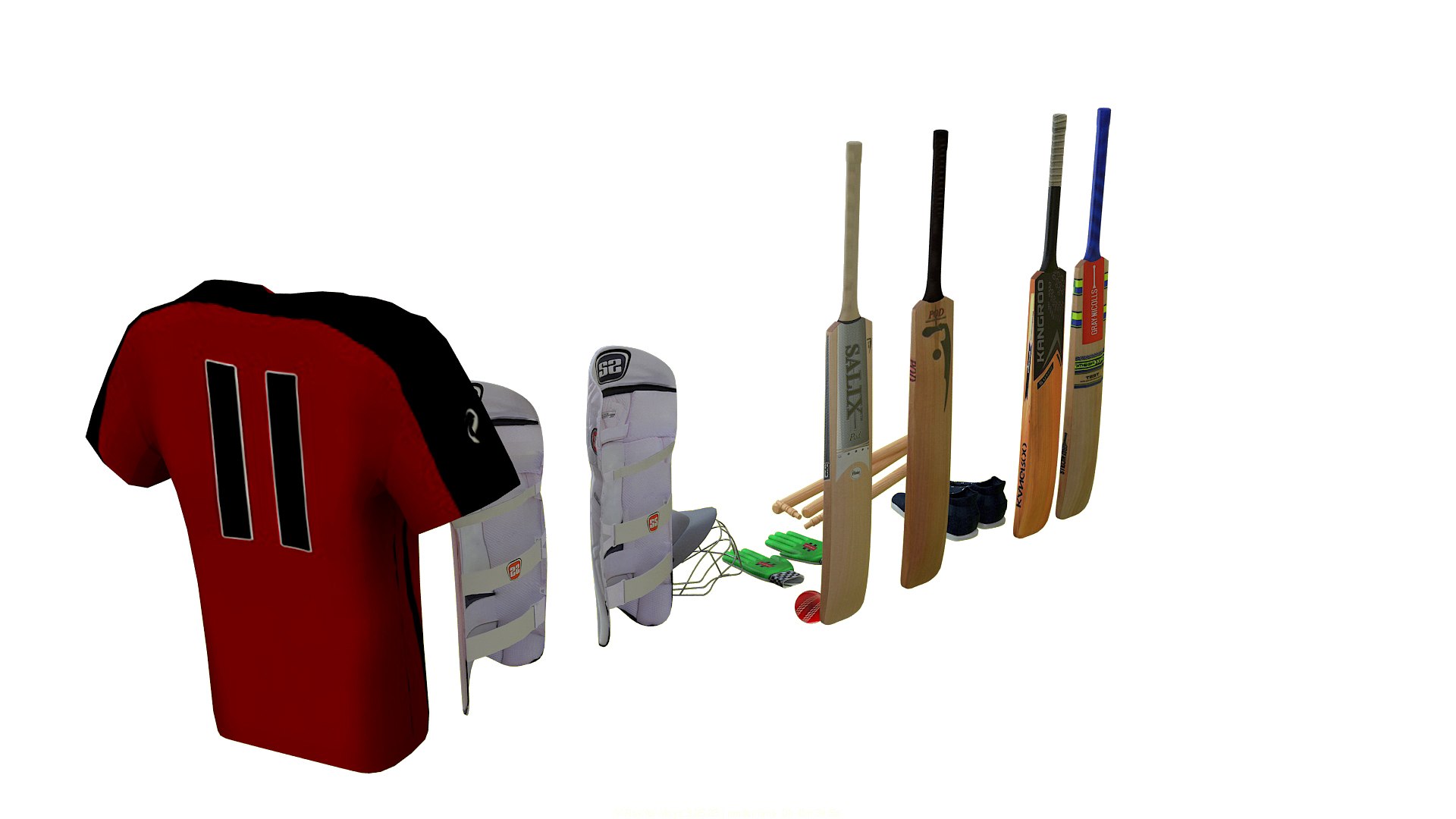 Cricket wicket sport model TurboSquid 1284366