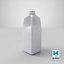 Plastic Milk Carton 01 Blank Blue Green and Red Label model