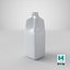 Plastic Milk Carton 01 Blank Blue Green and Red Label model